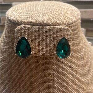 Elegant Green Teardrop Earrings